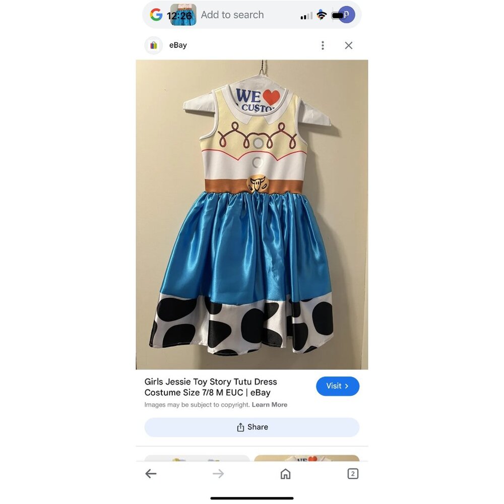 Jessie Toy Story Costume dress up size 4 - Picture 8 of 9